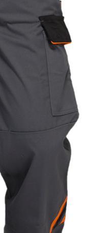 PRO tissu de sergé tissé de travail de bavoir par pantalon résistant avec les poches multi de stockage