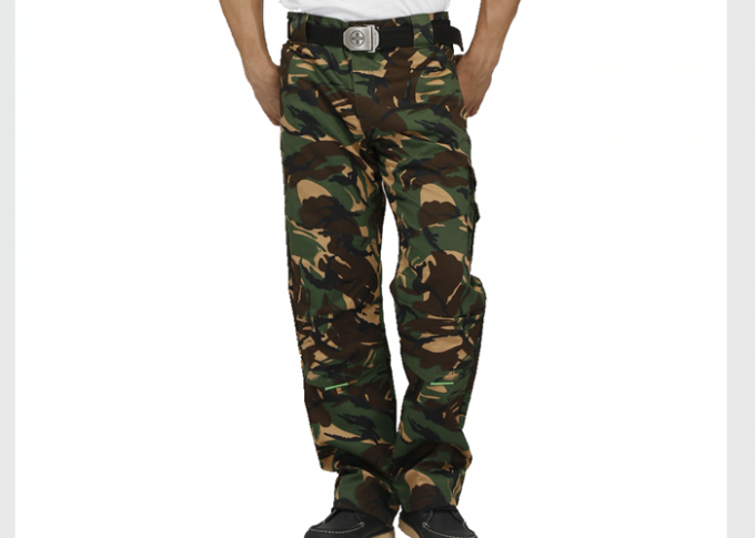 Larme de pantalon uniforme de travail d'impression de camouflage anti avec deux poches de genou