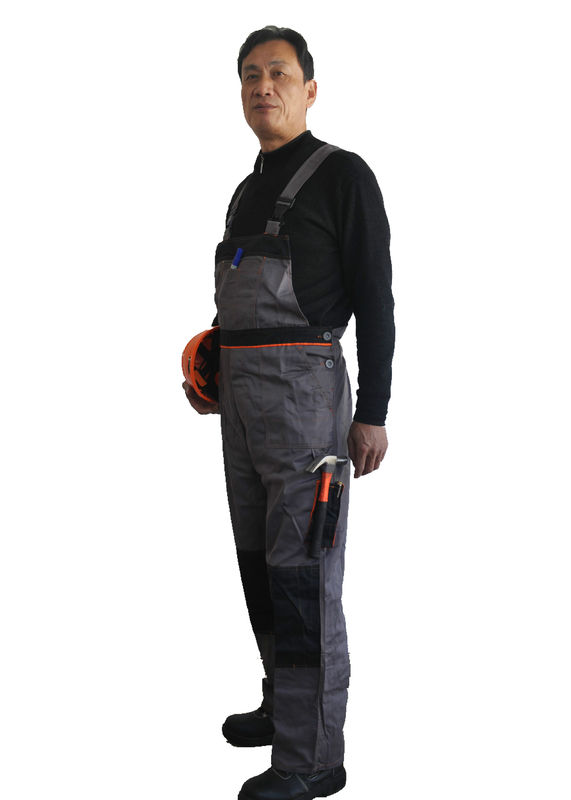 Pantalon de travail de bavoir de poches et vêtement fonctionnels multi de vêtements de travail d'accolade avec piquer fort