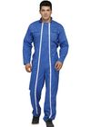 Blue Double Zipper Mens Heavy Duty Overalls Comfortable With Velcro Ankle