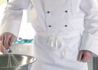 Le manteau 100% de chef de Breasted de double de sergé de coton/anti chef professionnel de Pilling enduit