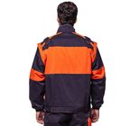 Coton 100% orange de vestes de travail industriel de couleur de contraste avec les douilles détachables