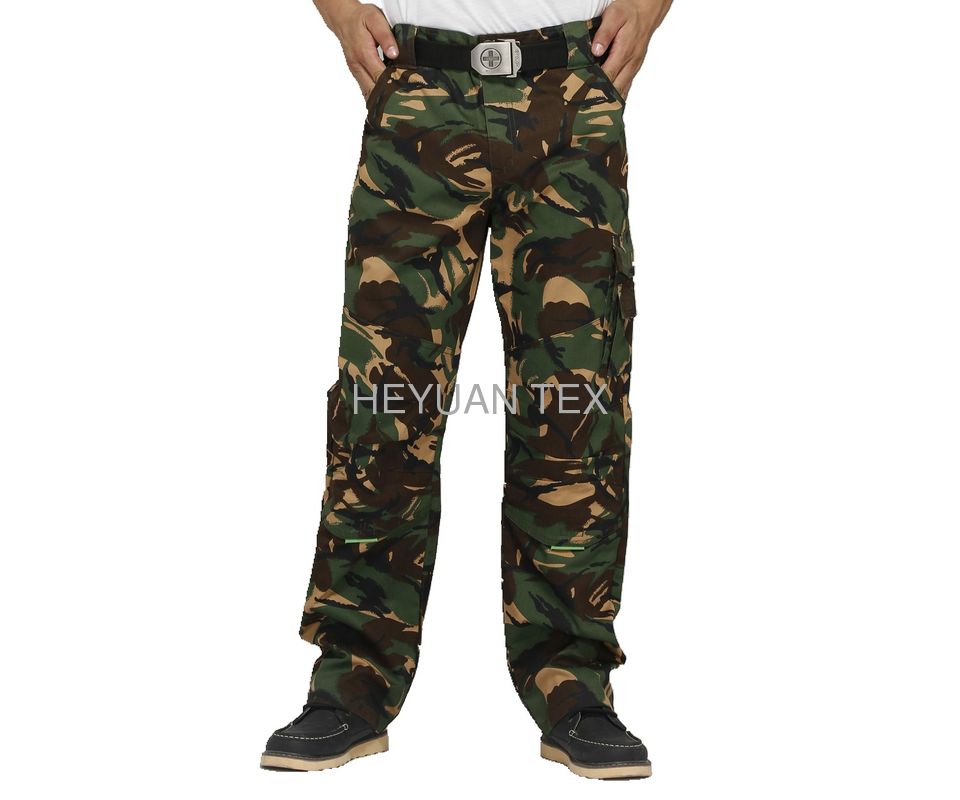 Camouflage Printing Work Uniform Pants Anti Tear With Two Knee Pockets