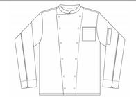 Le manteau 100% de chef de Breasted de double de sergé de coton/anti chef professionnel de Pilling enduit