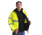 Souillez la haute veste résistante de sécurité d'uniformes de travail de visibilité avec les douilles détachables