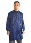 Long manteau de laboratoire de bleu marine de confort de retour exhalé pour la construction ou le travail d'entrepôt