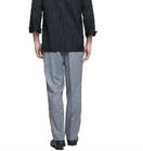 Poly pantalon à carreaux teint de chef de fils de coton avec l'anti ride de taille élastique