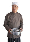 Veste de cuisinier de boutons-poussoirs cachée par usage anti-rétrécissement de travail de restaurant de chef
