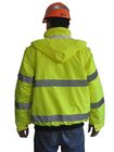vestes de vêtements de travail d'hiver de force de short de sécurité de 300D Oxford salut avec les douilles détachables