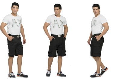 résistance multi de bande de frottement de shorts de poche de shorts de travail de la cargaison 300g/M2 avec double piquer
